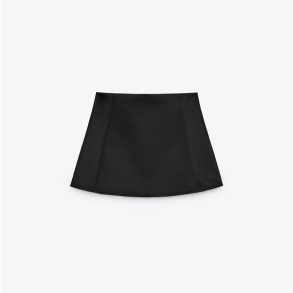 Zara satin effect mini skirt